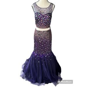Jolene Purple Sequence Mermaid Prom Dress